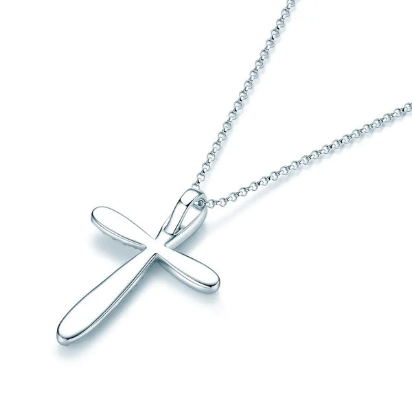 Silver Diamond Cross Pendant-ToShay.org