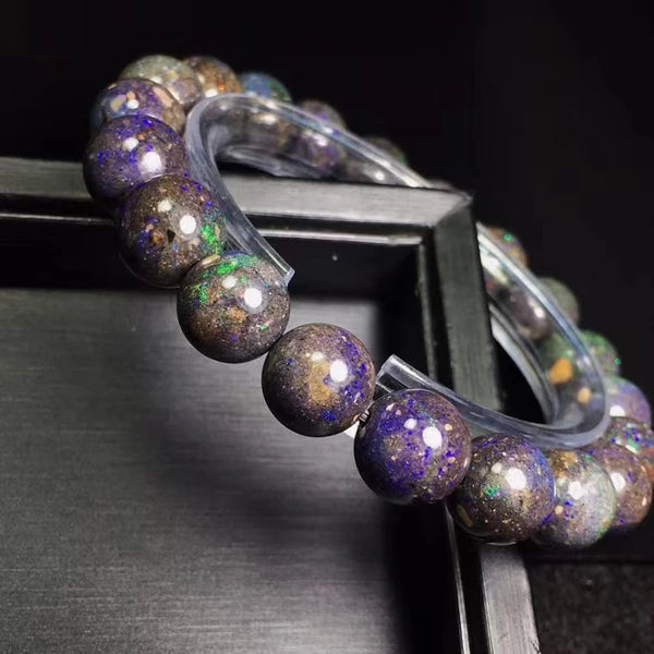 Black Opal Bead Bracelet-ToShay.org