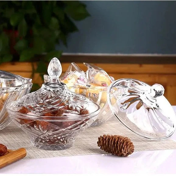 Crystal Glass Candy Jar-ToShay.org