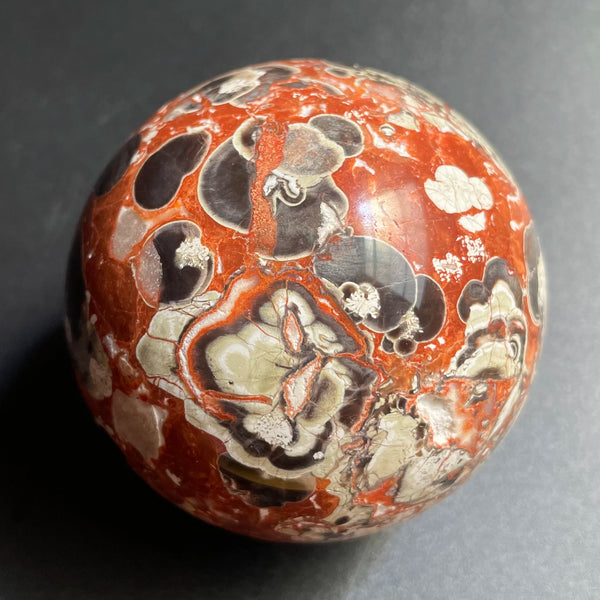 Orange Crazy Agate Ball-ToShay.org