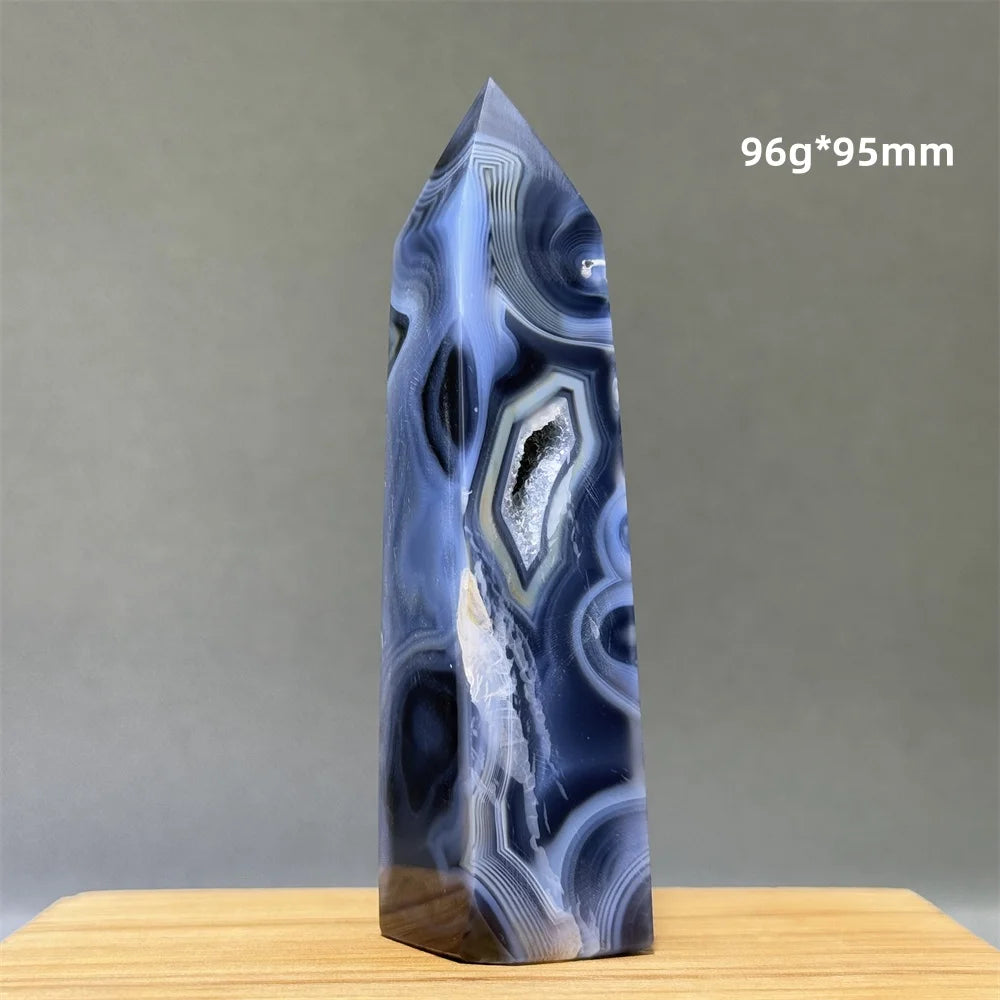 Blue Striped Agate Tower-ToShay.org