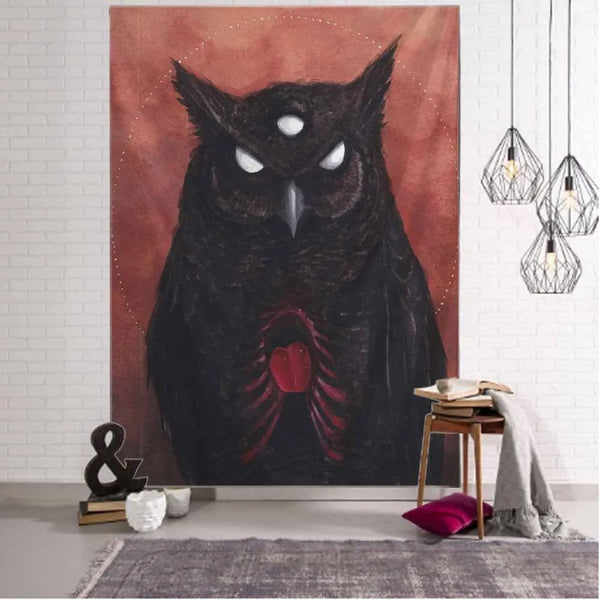 Owl Print Tapestry-ToShay.org