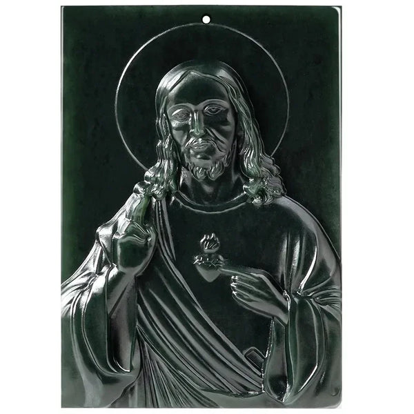 Black Jade Jesus Pendant-ToShay.org