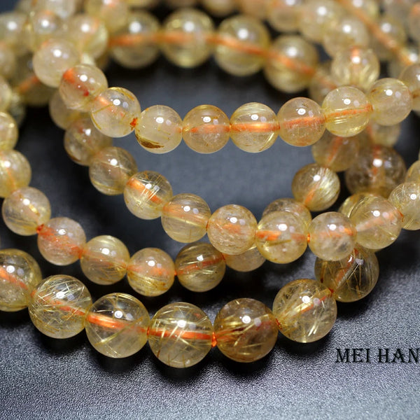 Gold Rutilated Quartz Bracelet-ToShay.org