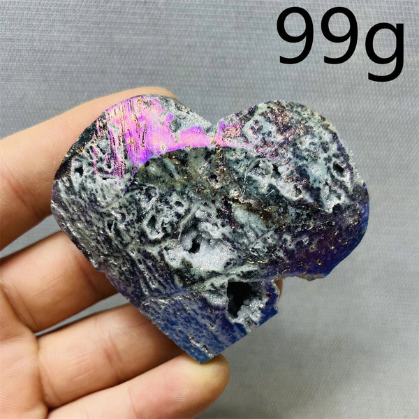 Purple Sphalerite Geode Heart-ToShay.org