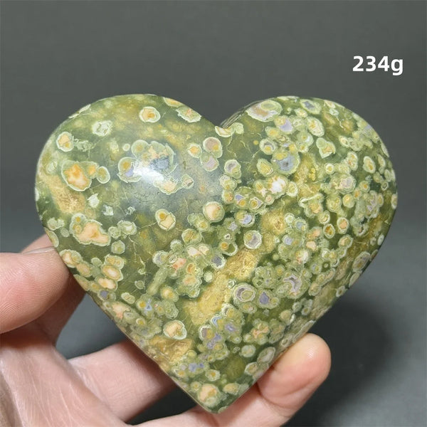 Green Rainforest Jasper Heart-ToShay.org