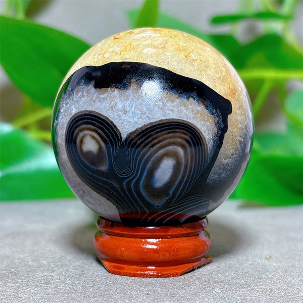 Black Silk Agate Ball-ToShay.org