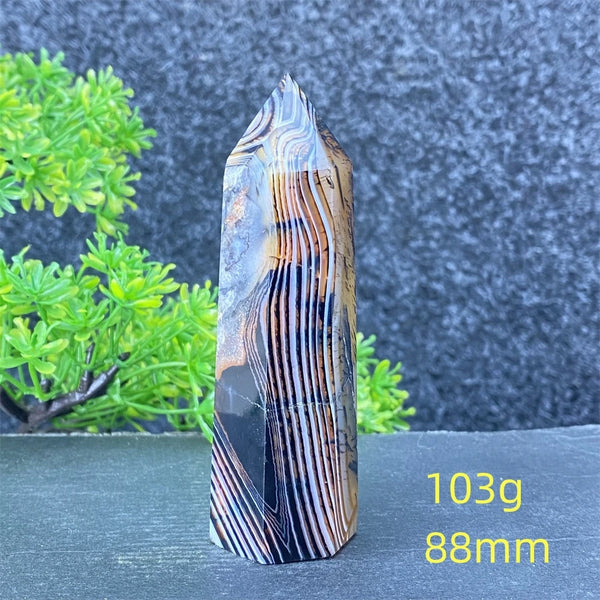 Black Red Striped Agate Point-ToShay.org