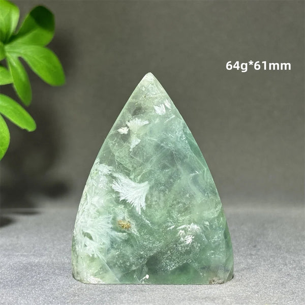 Green Feather Fluorite Torch-ToShay.org