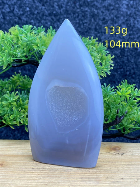 Blue Agate Geode Flame-ToShay.org