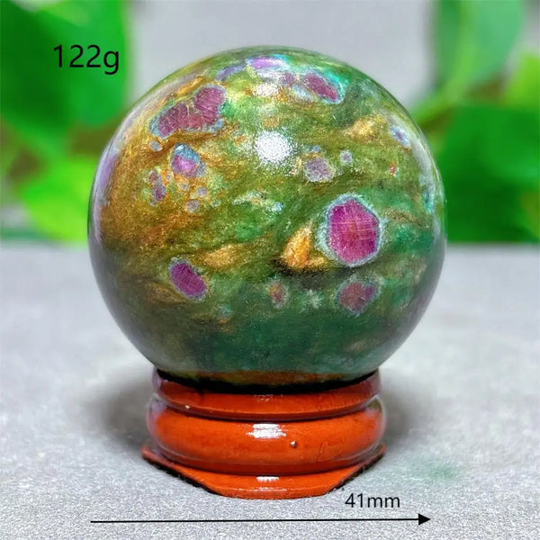 Green Ruby Zoisite Ball-ToShay.org