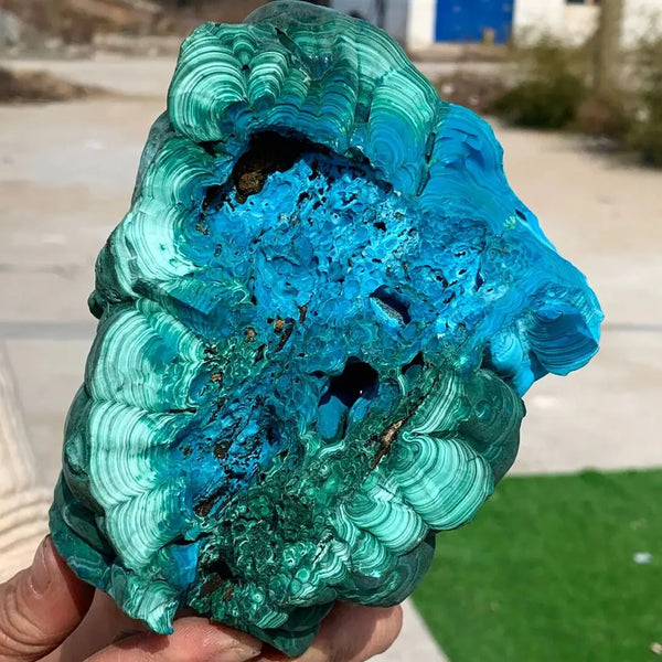 Green Malachite Quartz Crystal-ToShay.org