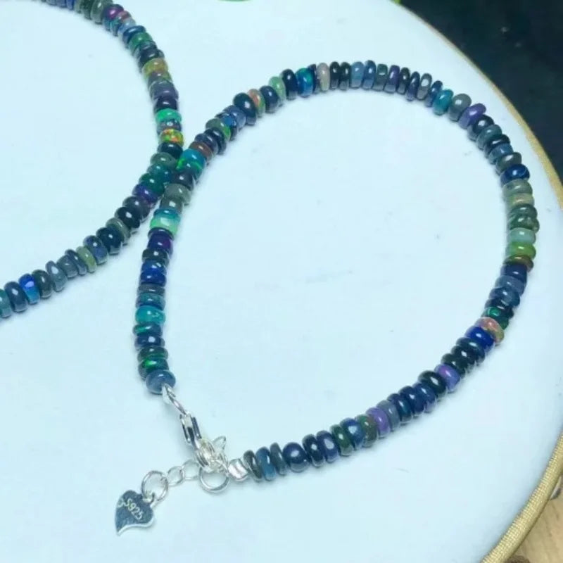 Black Opal Bead Bracelet-ToShay.org