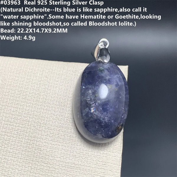 Red Blue Cordierite Pendants-ToShay.org