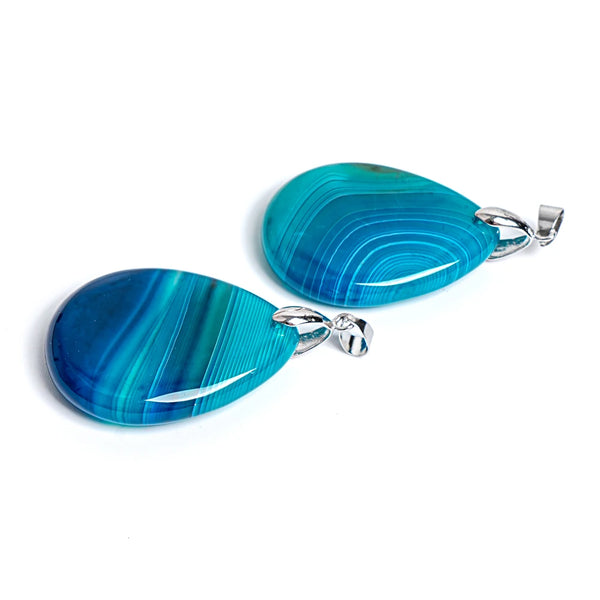 Blue Agate Pendant-ToShay.org