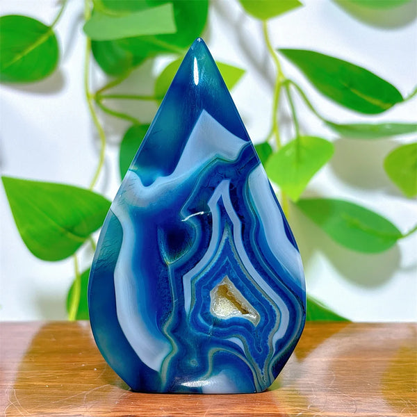 Blue Silk Agate Flame-ToShay.org