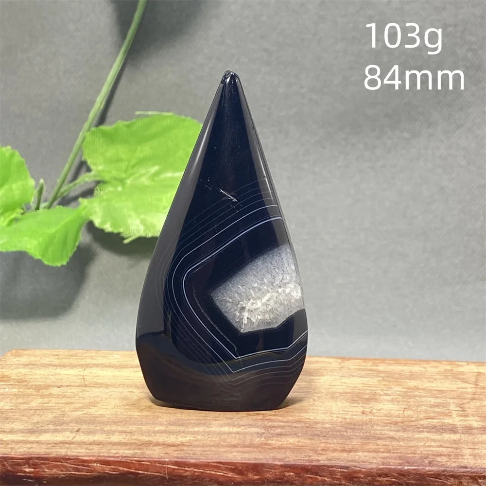 Black Striped Agate Flame-ToShay.org