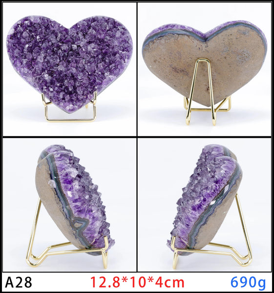 Purple Amethyst Geode Heart-ToShay.org