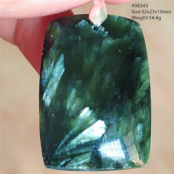 Green Seraphinite Pendant-ToShay.org