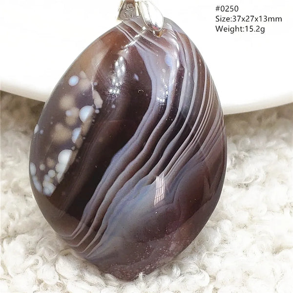 Grey Lace Agate Pendant-ToShay.org