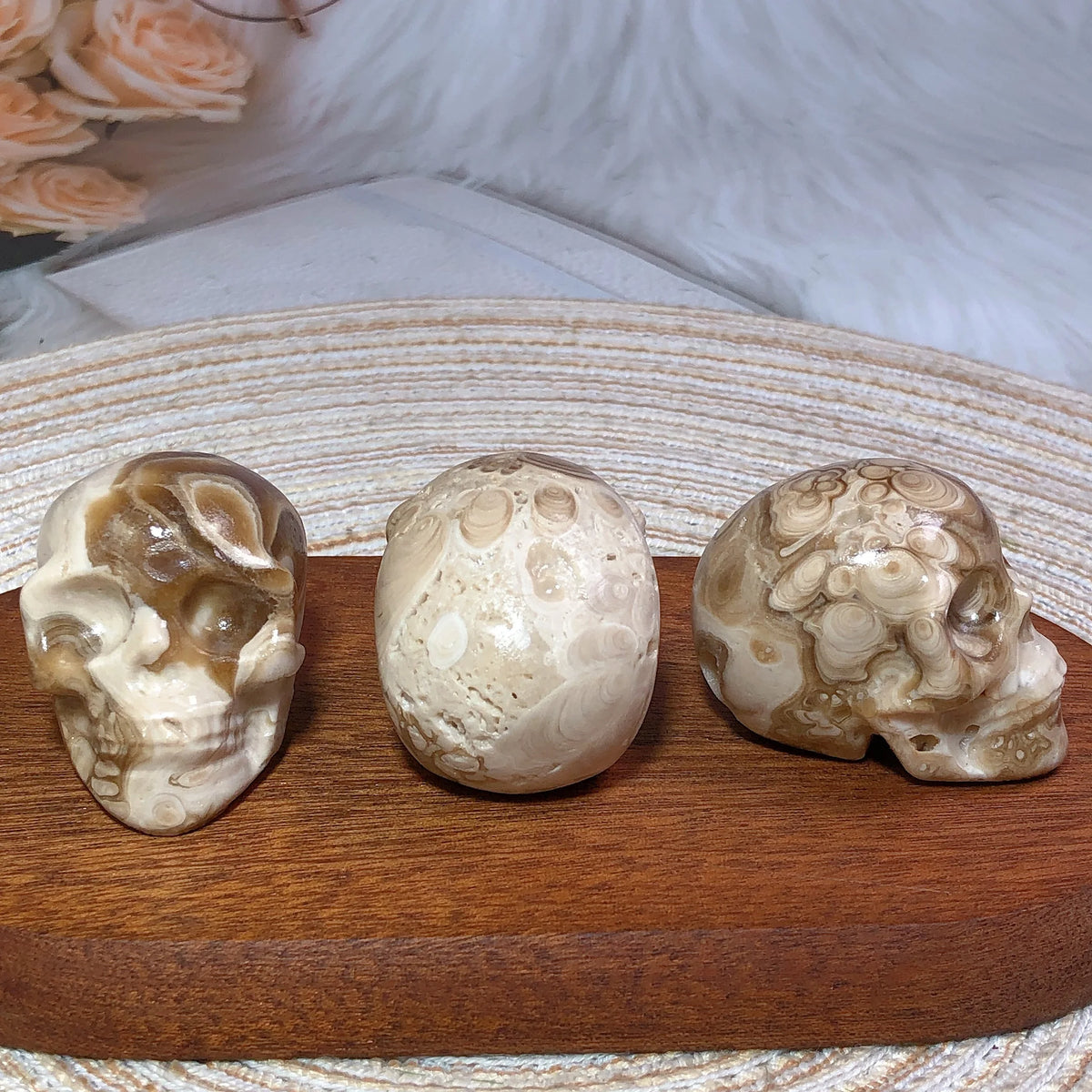 Brown Chocolate Calcite Skull-ToShay.org