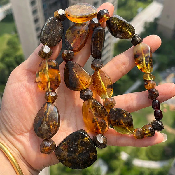 Yellow Amber Necklace-ToShay.org