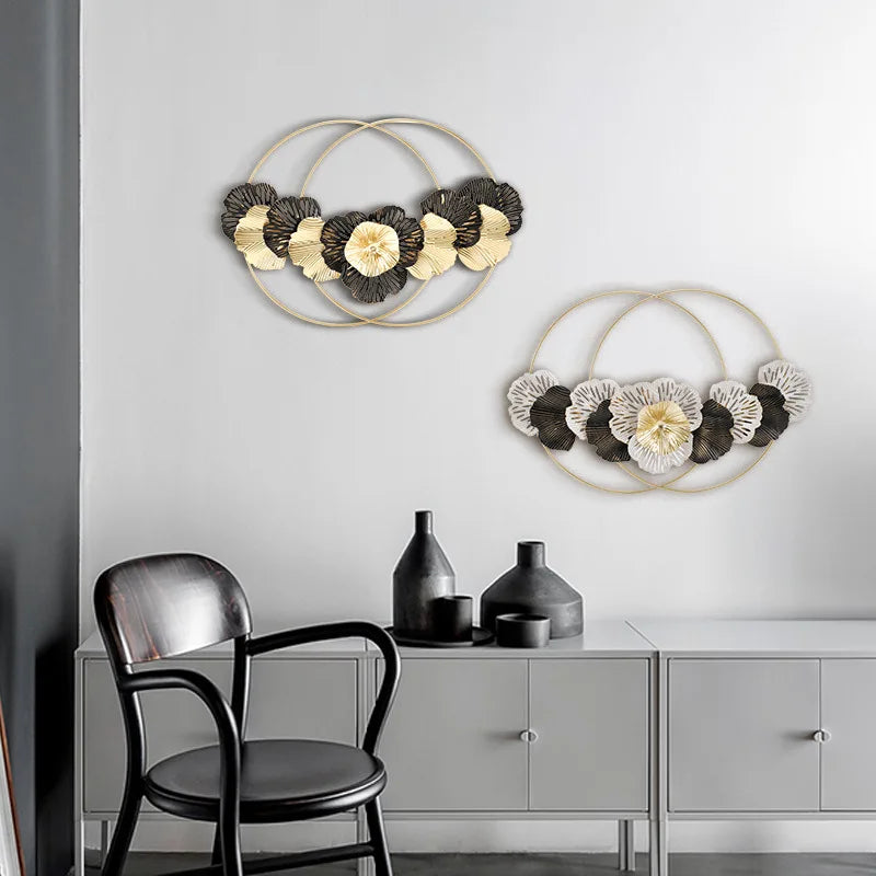 Gold Iron Flower Wall Art-ToShay.org