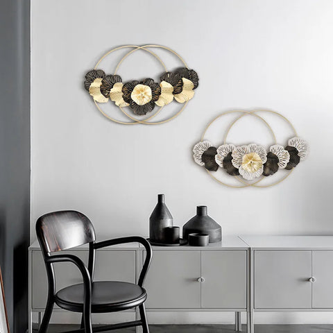 Gold Iron Flower Wall Art-ToShay.org