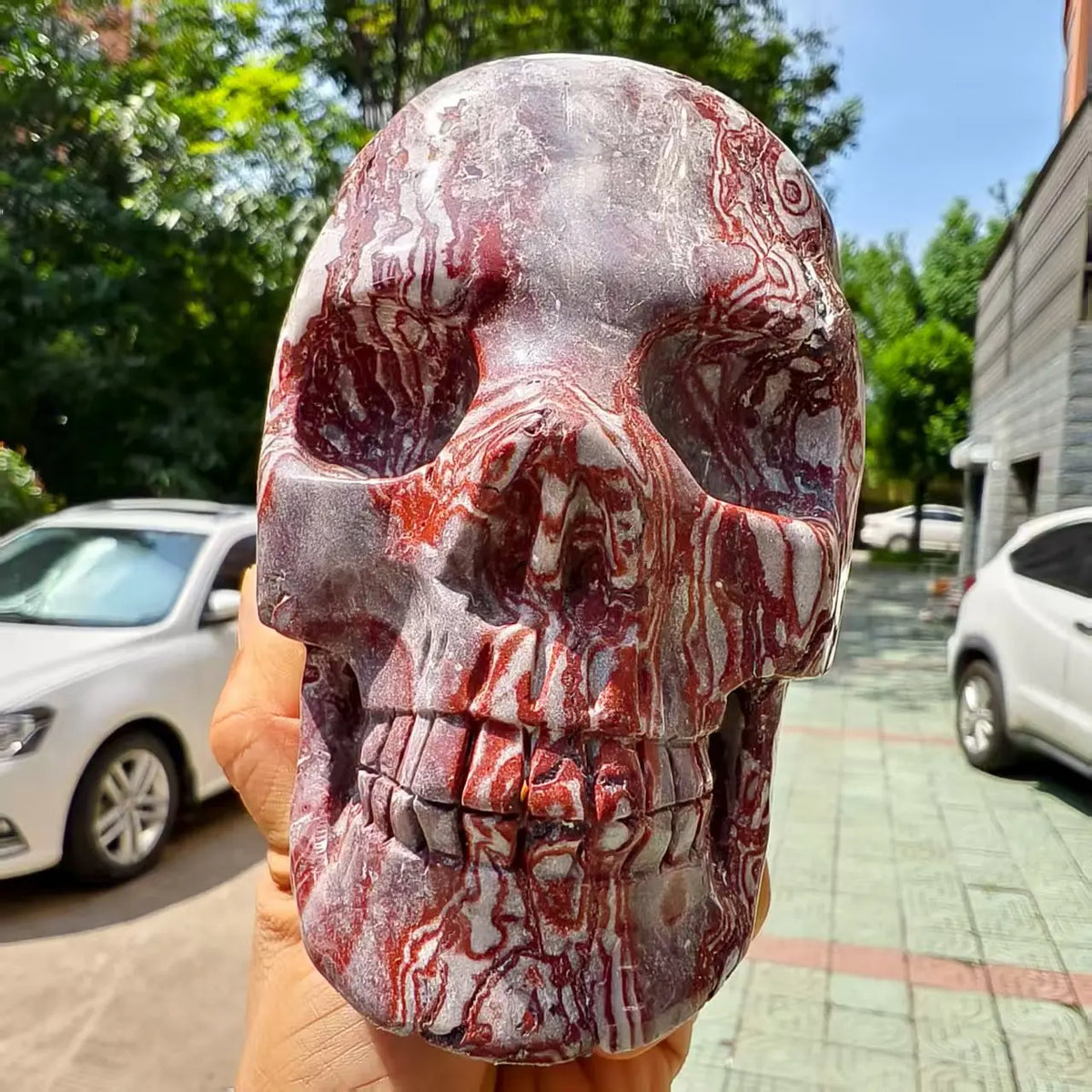 Red Agate Skull-ToShay.org