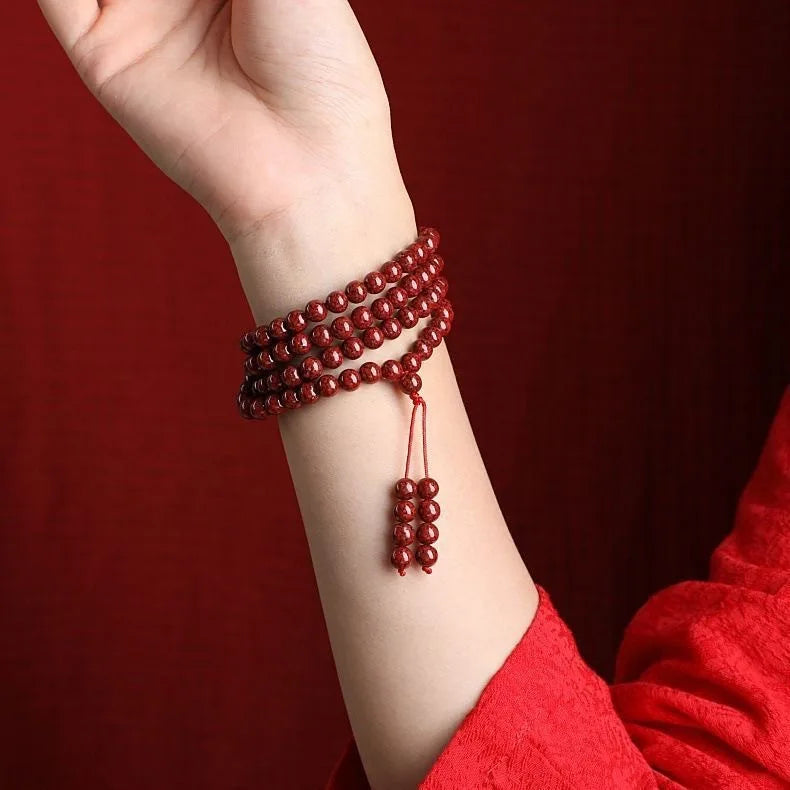 Red Cinnabar Prayer Beads-ToShay.org