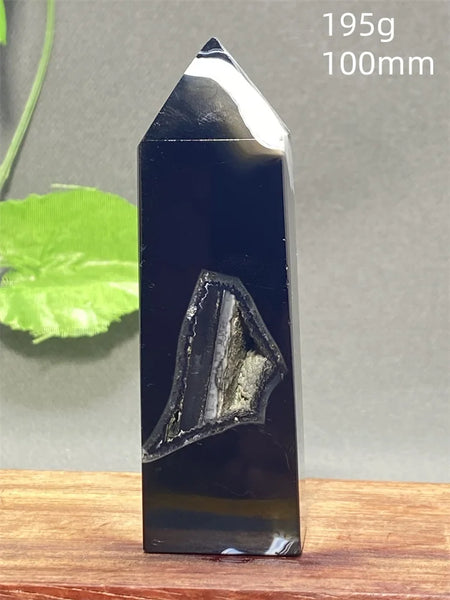 Black Striped Agate Tower-ToShay.org