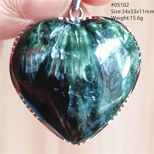 Green Seraphinite Pendant-ToShay.org