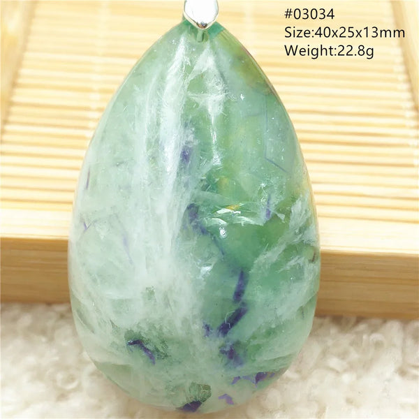 Green Blue Fluorite Pendant-ToShay.org