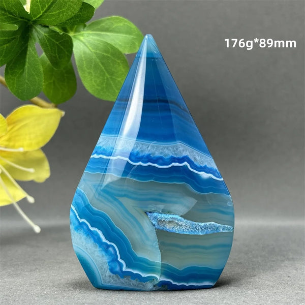 Blue Striped Agate Torch-ToShay.org