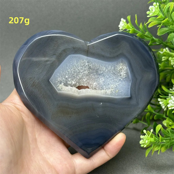 Grey Agate Geode Heart-ToShay.org