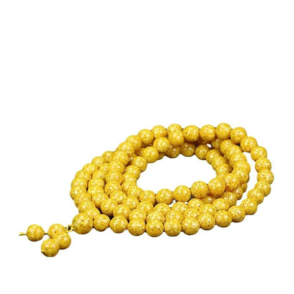 Yellow Cinnabar Prayer Beads-ToShay.org