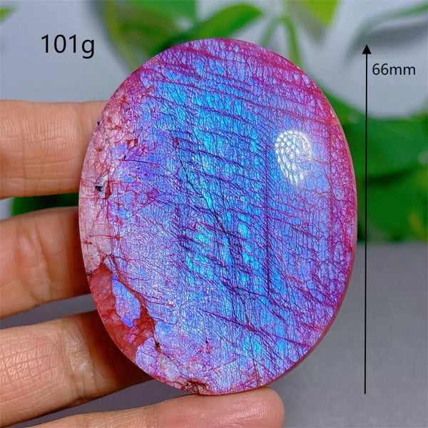 Red Moonstone Palm Stone-ToShay.org