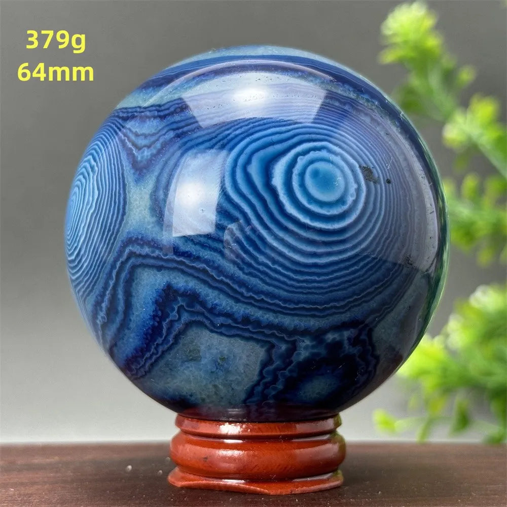 Blue Agate Ball-ToShay.org