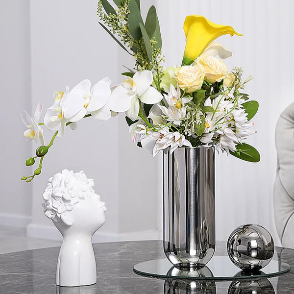 Silver Steel Vase-ToShay.org