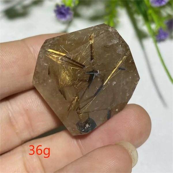 Gold Rutilated Hair Crystal-ToShay.org