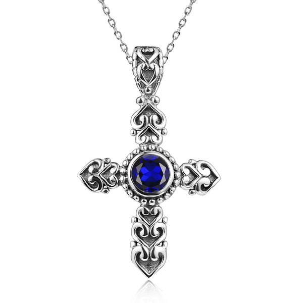 Mixed Gemstone Cross Pendants-ToShay.org