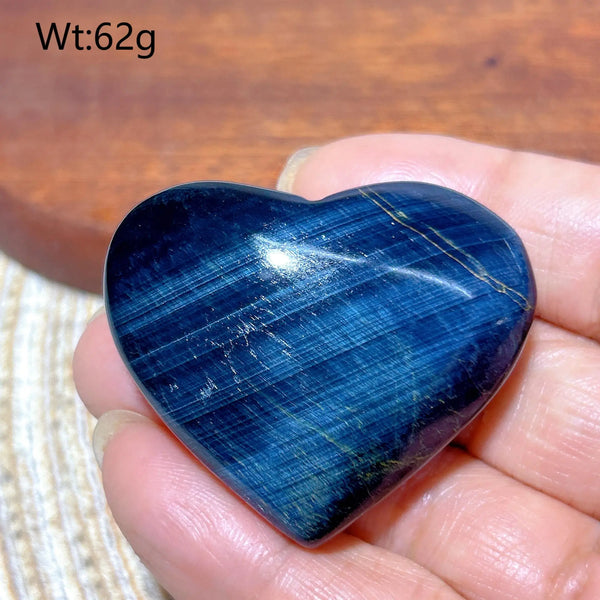 Blue Flash Tiger Eye Heart-ToShay.org