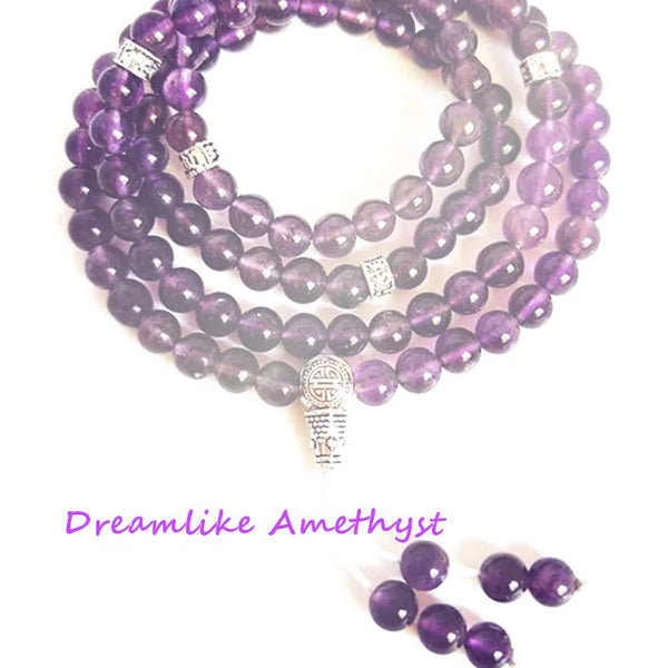 Purple Amethyst Bead Mala-ToShay.org