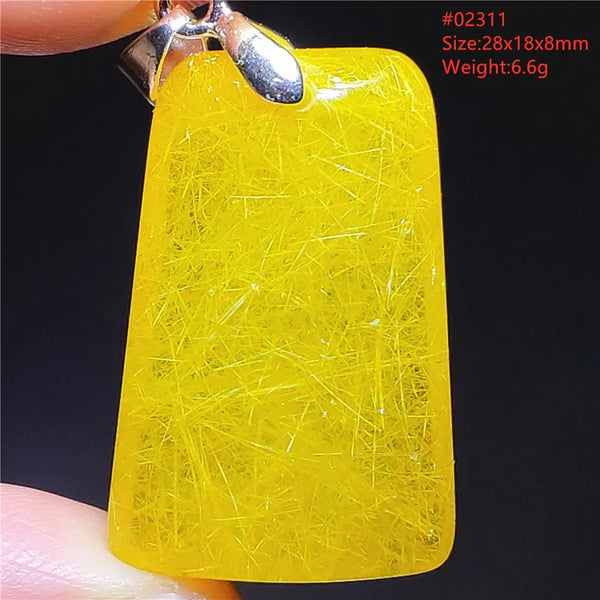 Gold Rutilated Quartz Pendant-ToShay.org