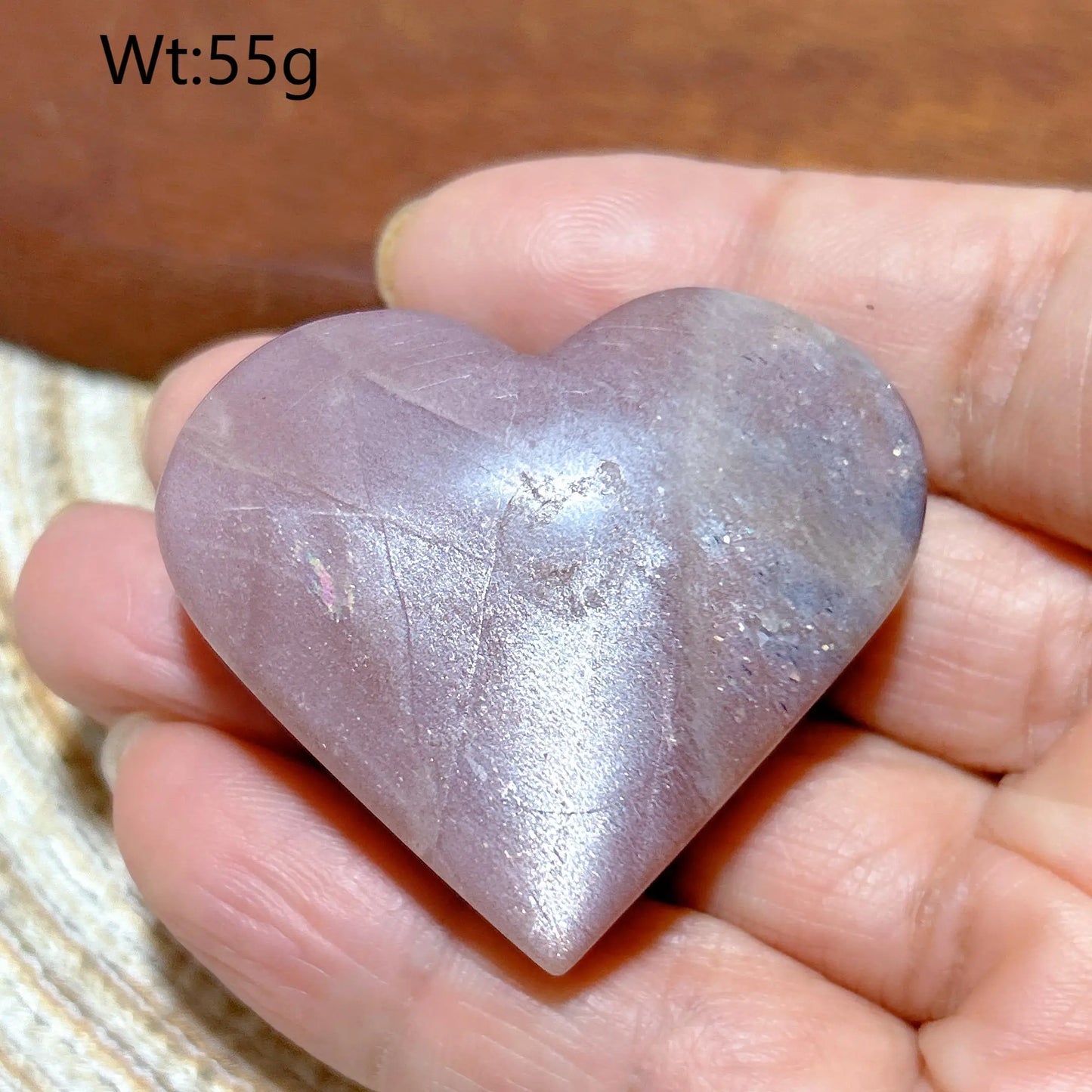 Orange Peach Moonstone Heart-ToShay.org