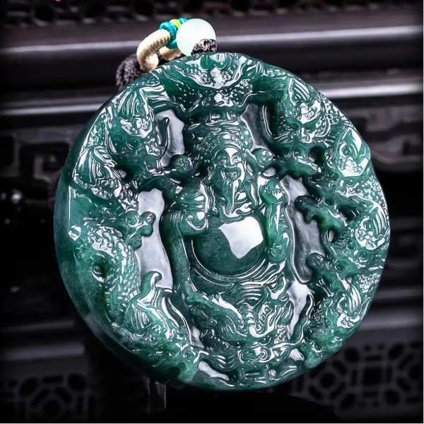 Green Jadeite Wealth Pendant-ToShay.org