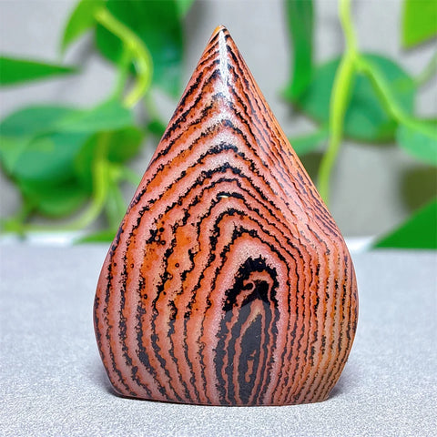 Black Red Silk Agate Flame-ToShay.org
