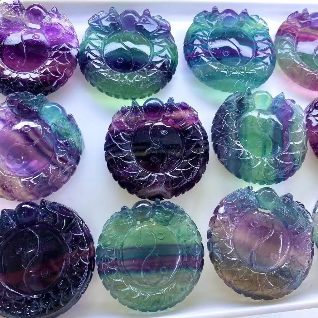 Rainbow Fluorite Figurines-ToShay.org