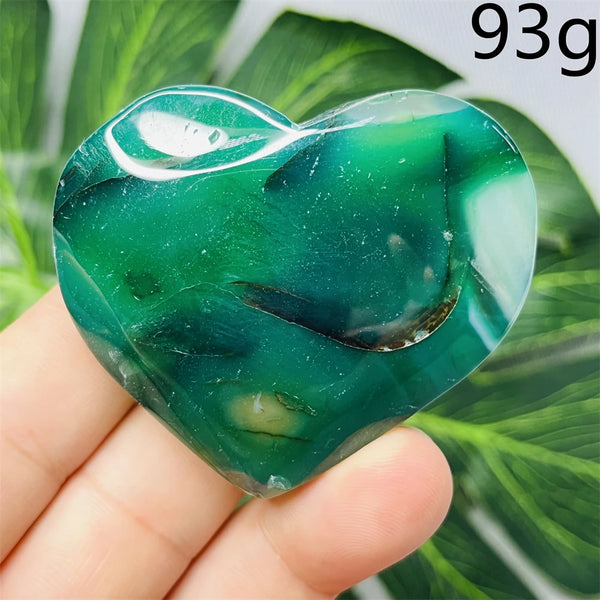 Green Flower Agate Heart-ToShay.org