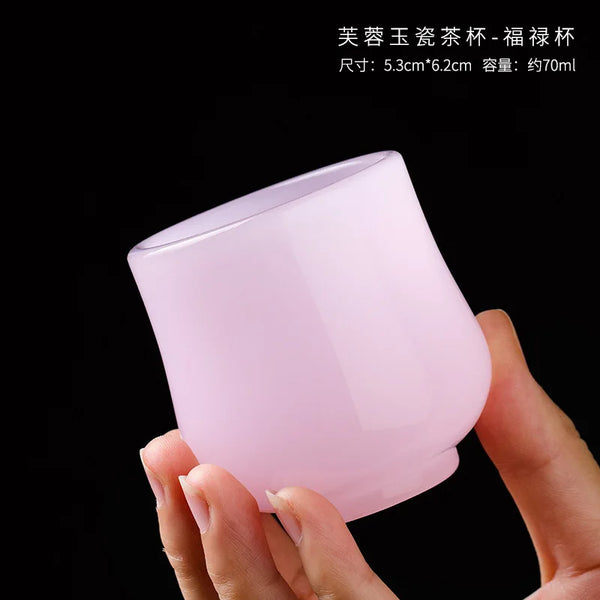 Pink Jade Porcelain Teacup-ToShay.org